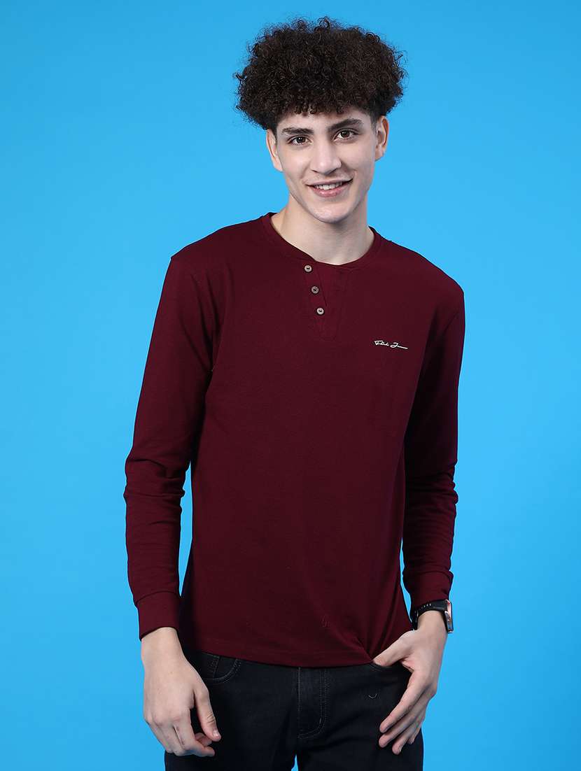 men solid long sleeve regular fit t-shirt - 22106578 -  Standard Image - 1