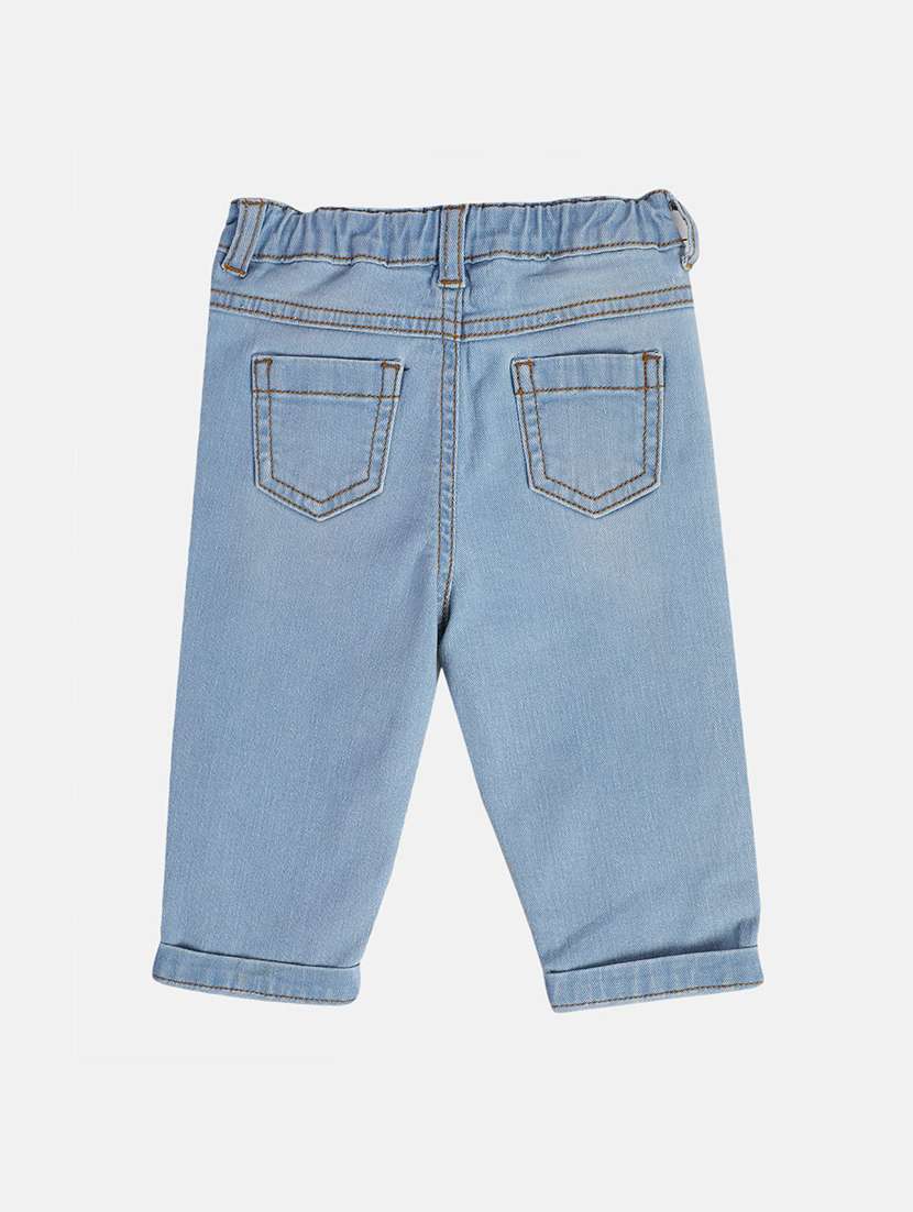 boys solid mid rise slim fit jean - 22106601 -  Standard Image - 1