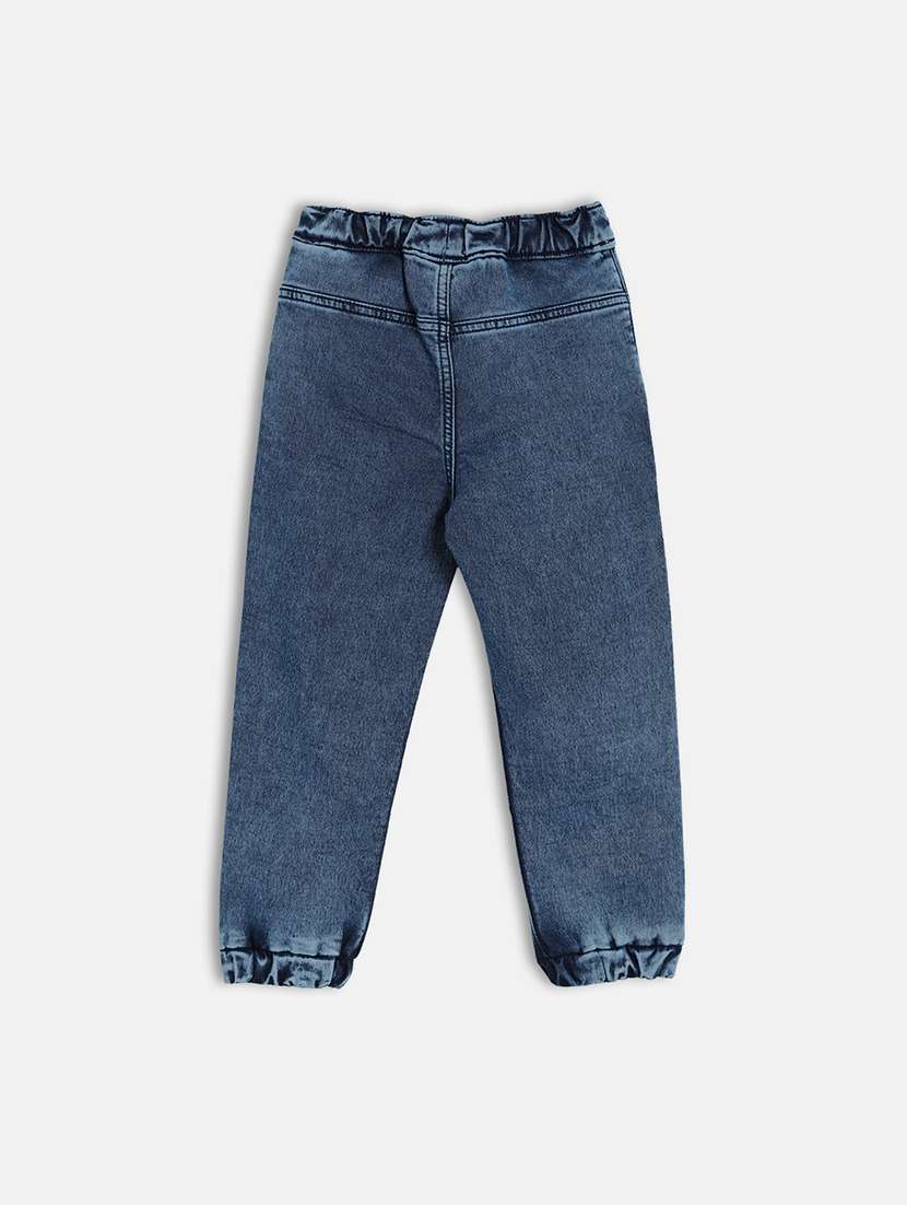 boys solid mid rise jogger - 22106636 -  Standard Image - 1