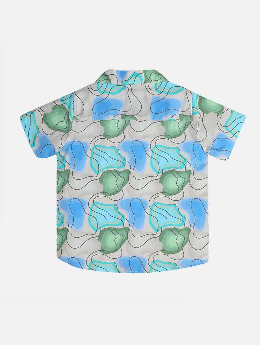 boys printed short sleeve collared shirt - 22106683 -  Standard Image - 1