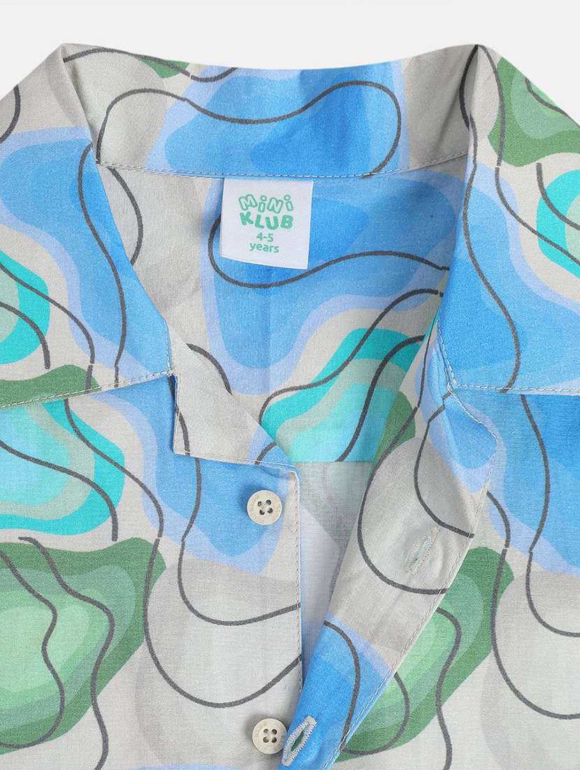 boys printed short sleeve collared shirt - 22106683 -  Standard Image - 4