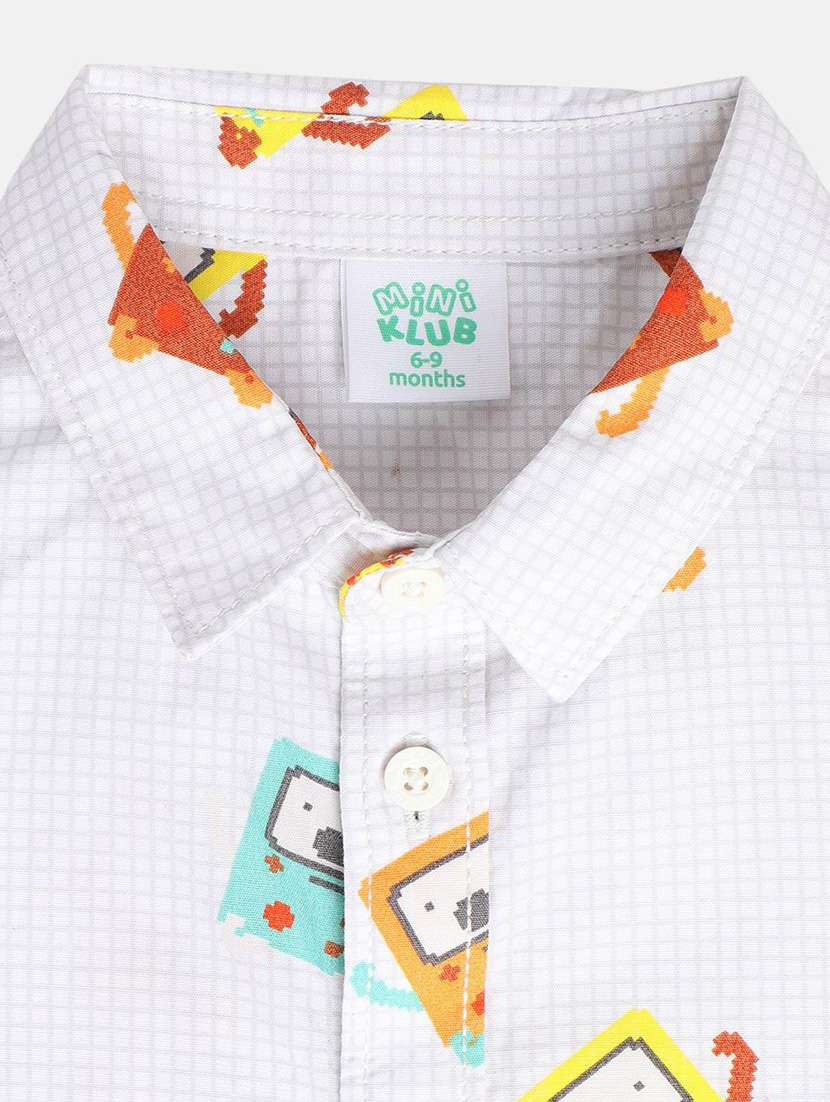 boys printed short sleeve collared shirt - 22106697 -  Standard Image - 4