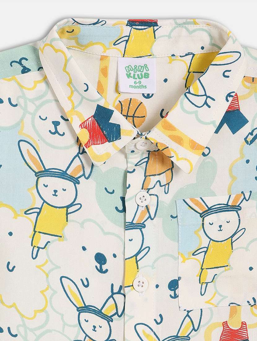 boys printed short sleeve collared shirt - 22106699 -  Standard Image - 4