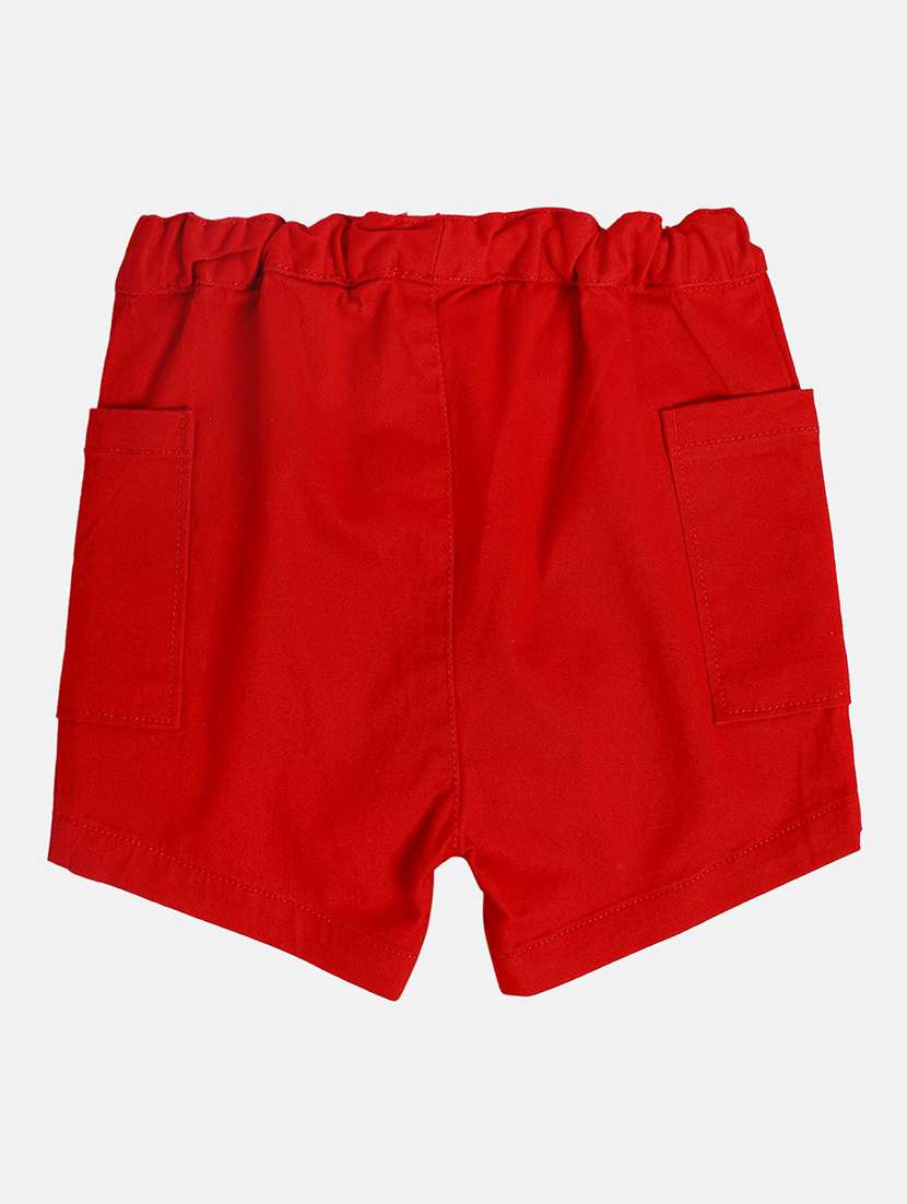 boys solid mid rise regular fit shorts - 22106744 -  Standard Image - 1