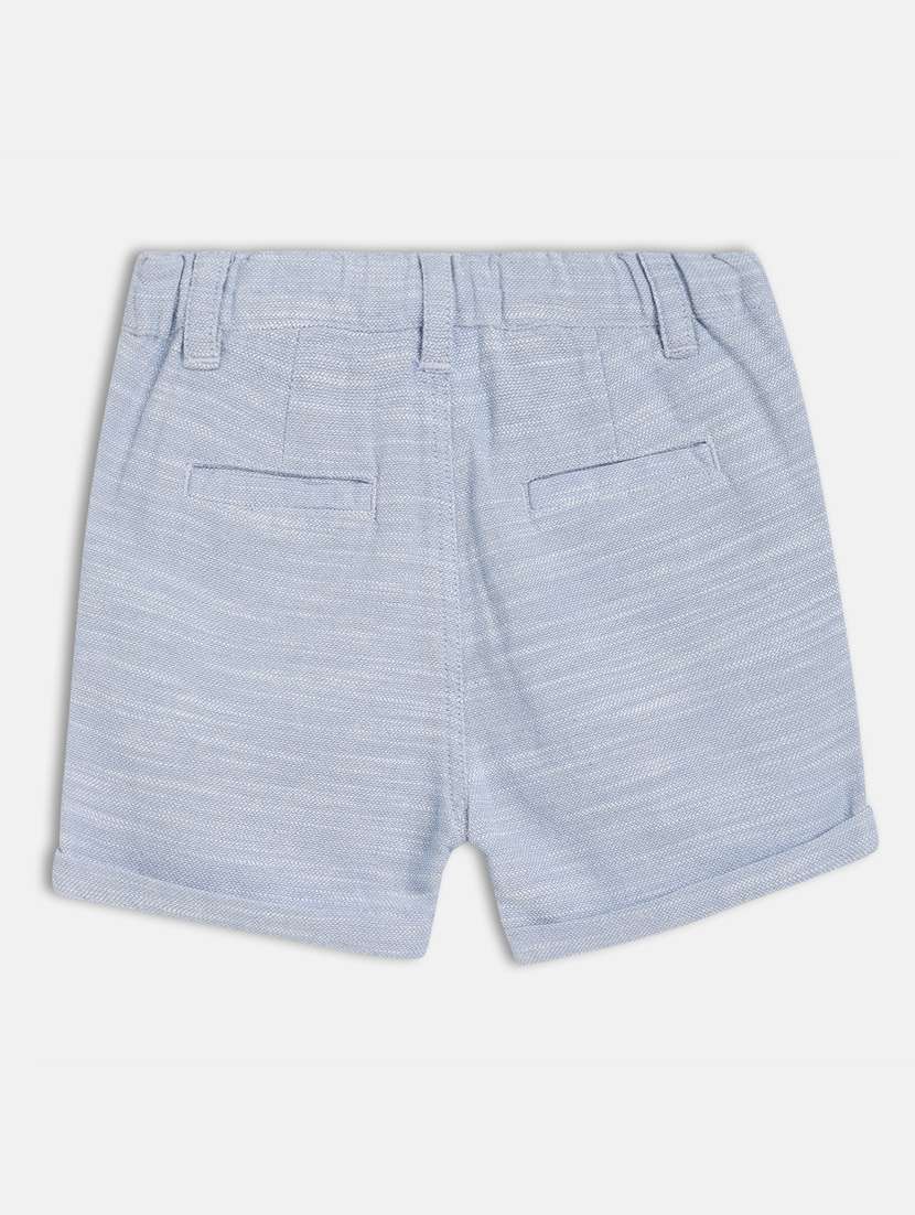 boys solid mid rise regular fit shorts - 22106773 -  Standard Image - 1