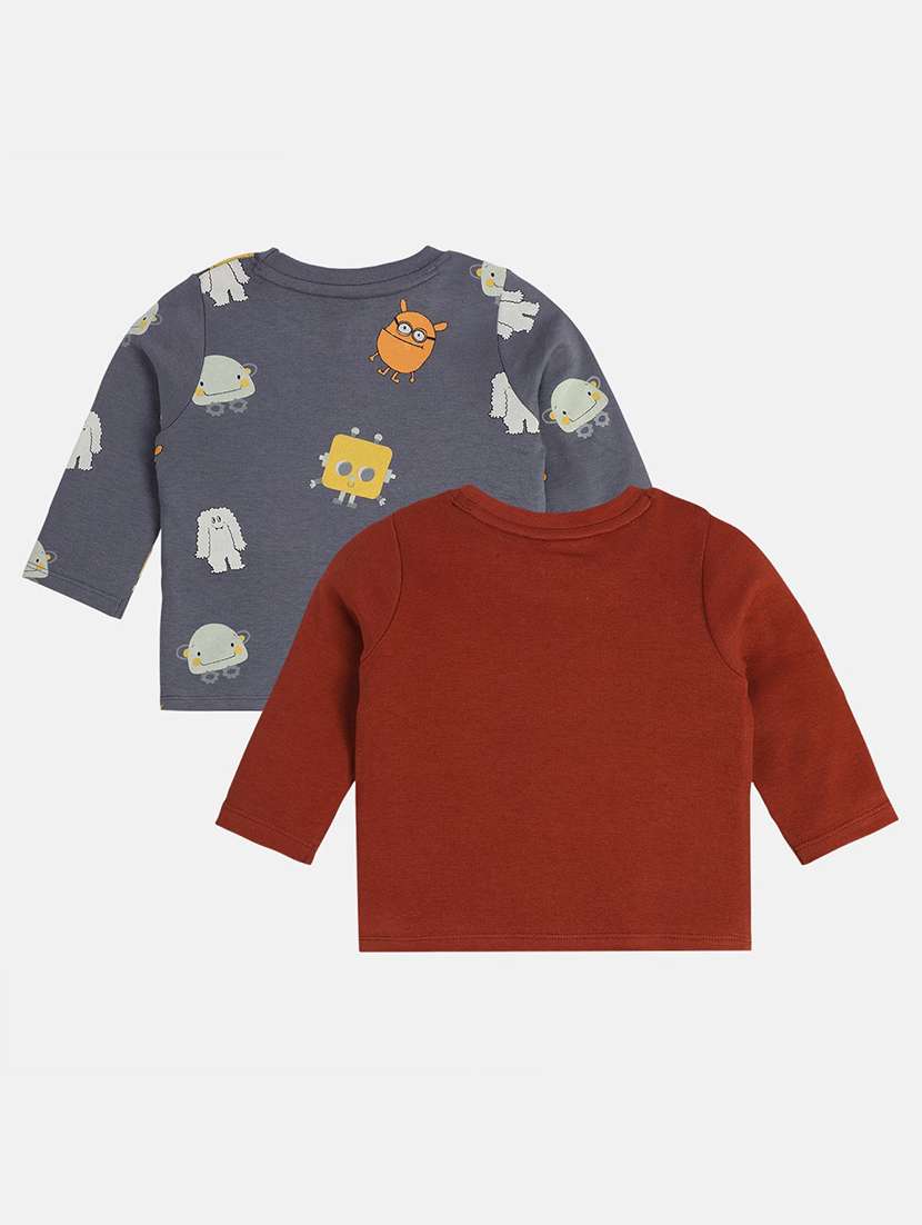 kids pack of 2 printed round neck t-shirt - 22106853 -  Standard Image - 1