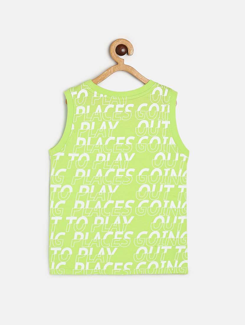 boys printed sleeveless t-shirt - 22106965 -  Standard Image - 1