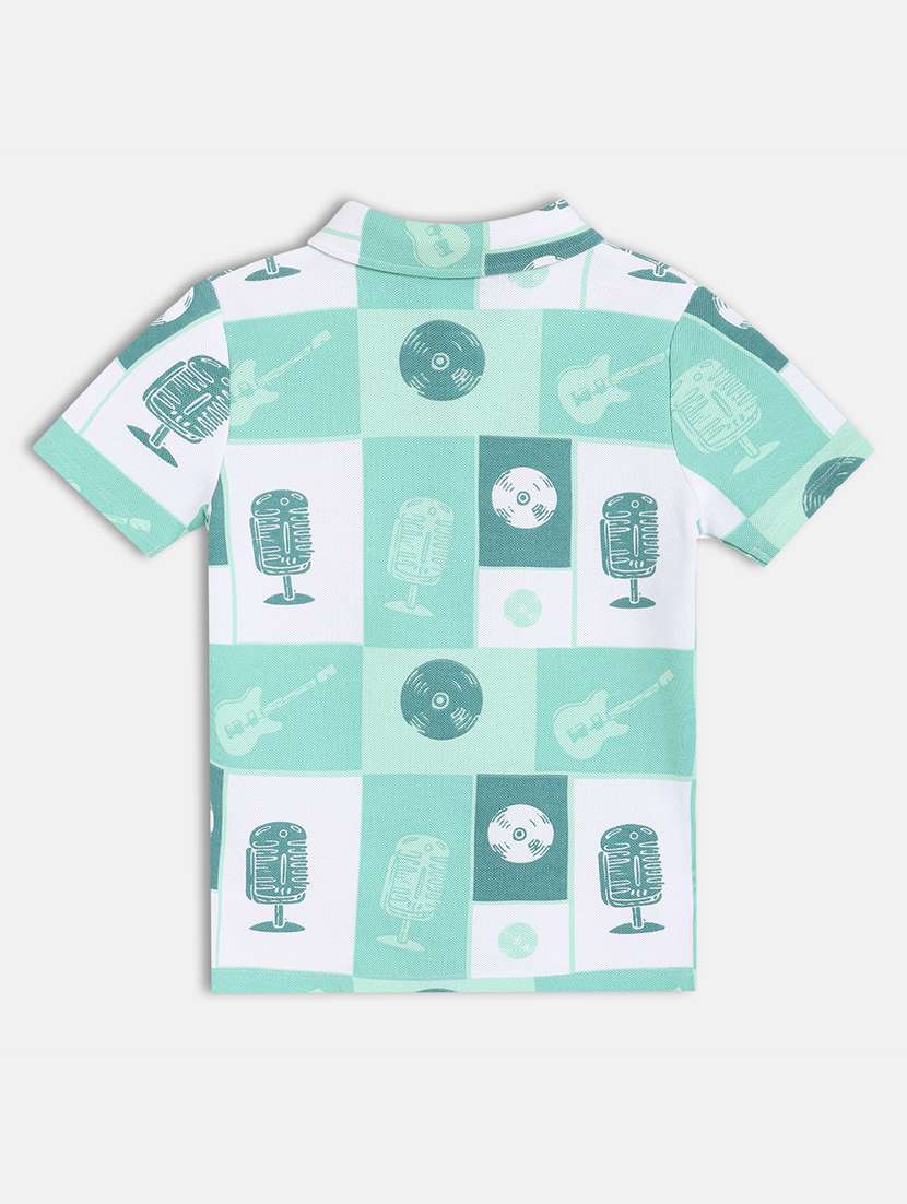 boys printed short sleeve polo t-shirt - 22107018 -  Standard Image - 1