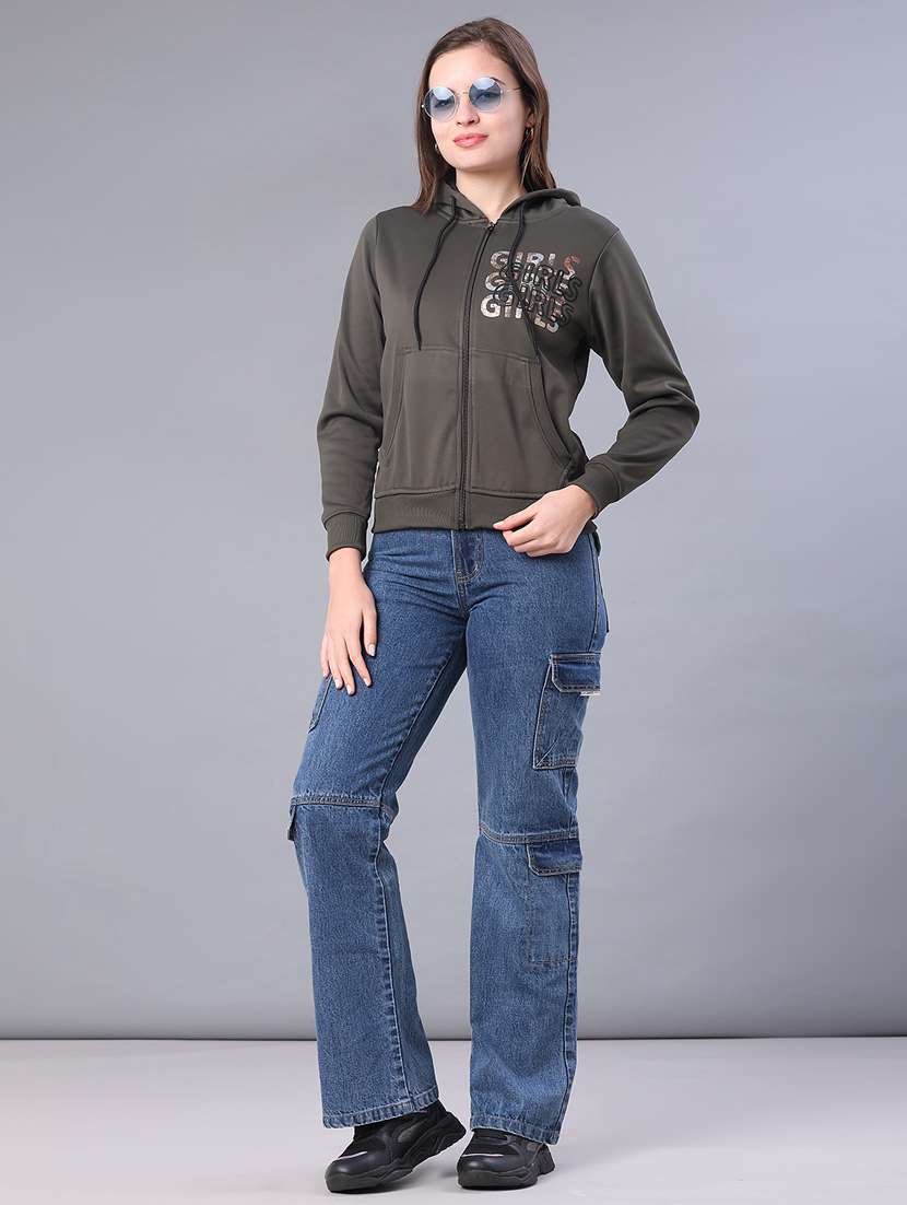 women typographic long sleeve hooded sweatshirt - 22107083 -  Standard Image - 4