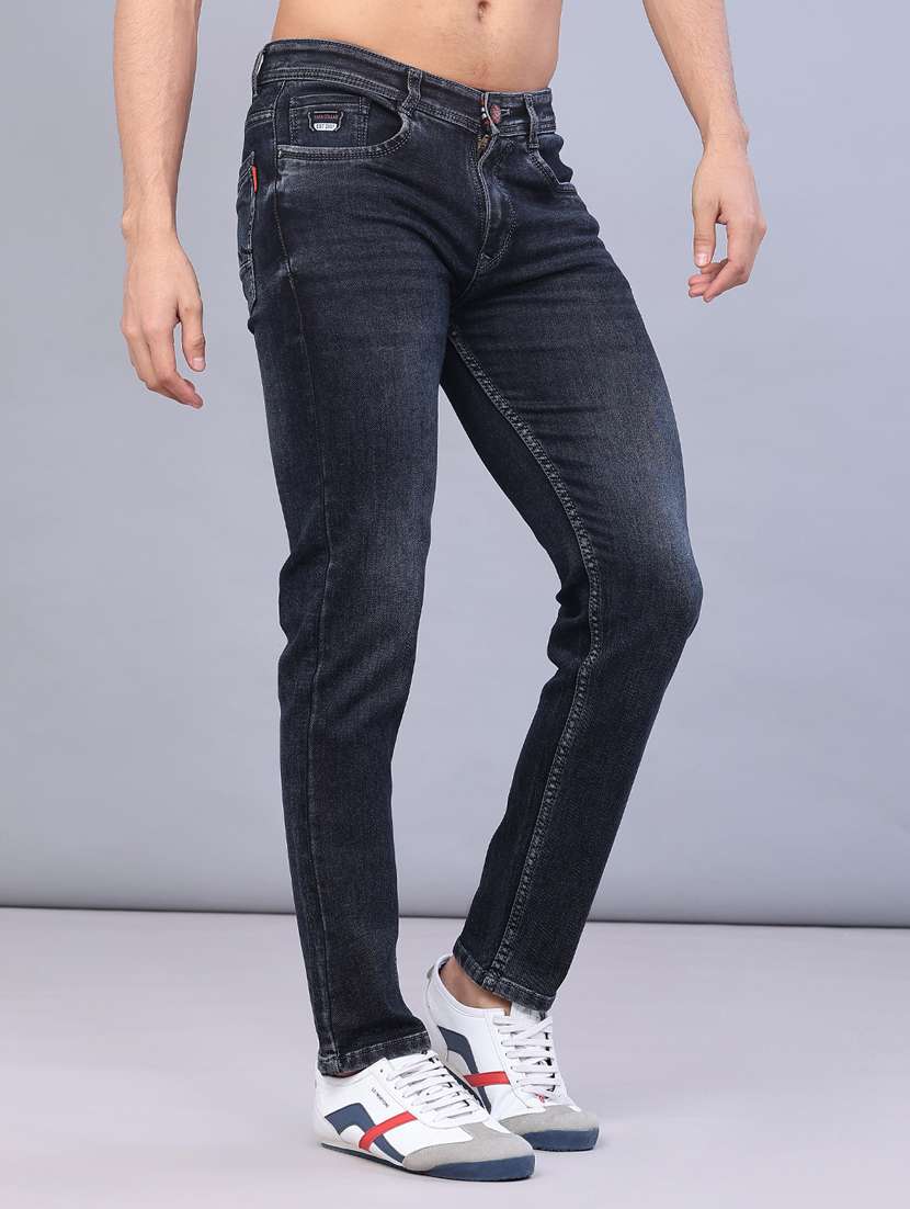 men washed mid rise full length jeans - 22107105 -  Standard Image - 1