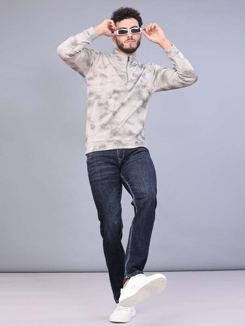 men washed mid rise full length slim fit jeans - 22107156 -  Standard Image - 4