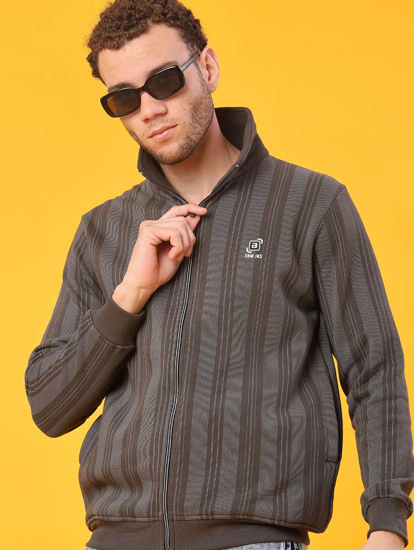 men striped long sleeve regular fit sweatshirt