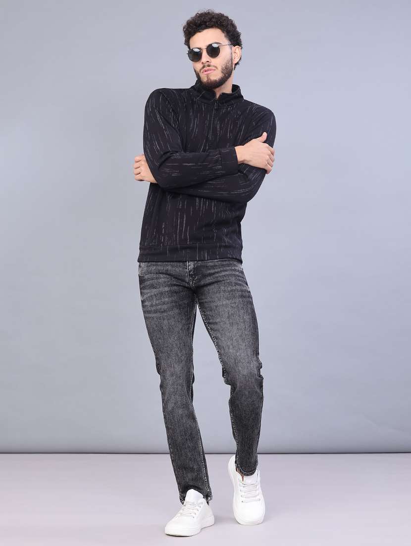 men solid mid rise slim fit jeans - 22107210 -  Standard Image - 4