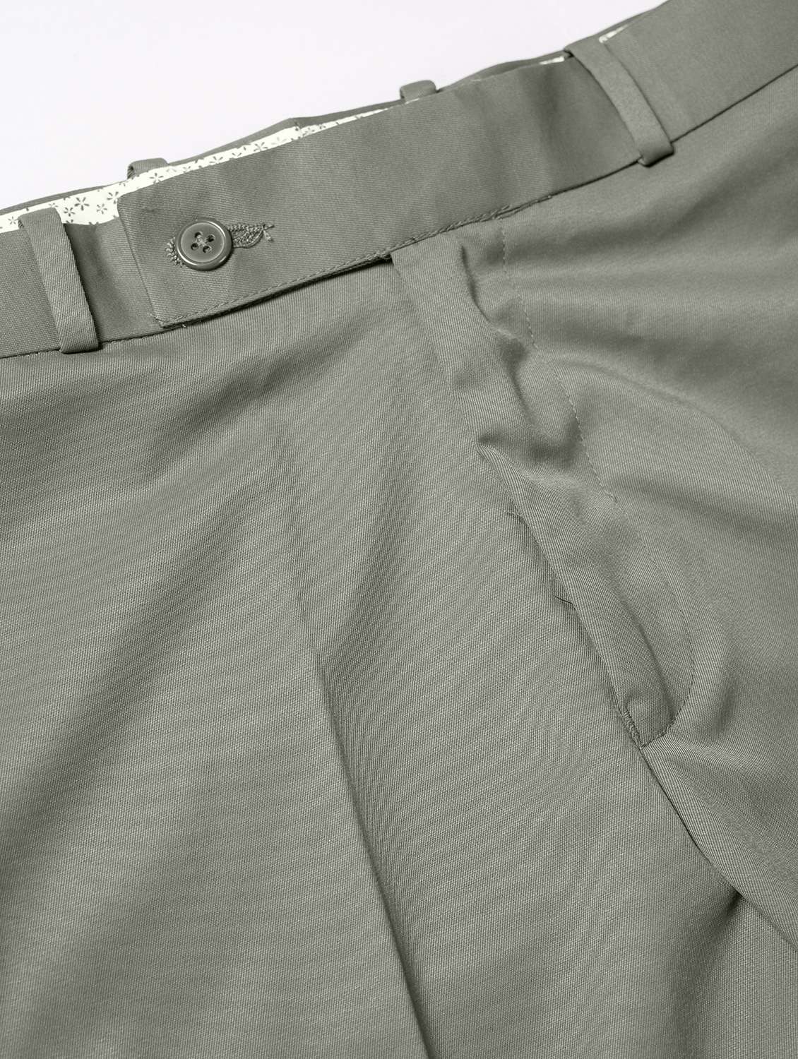 men solid mid rise flat front formal trouser - 22107376 -  Standard Image - 4