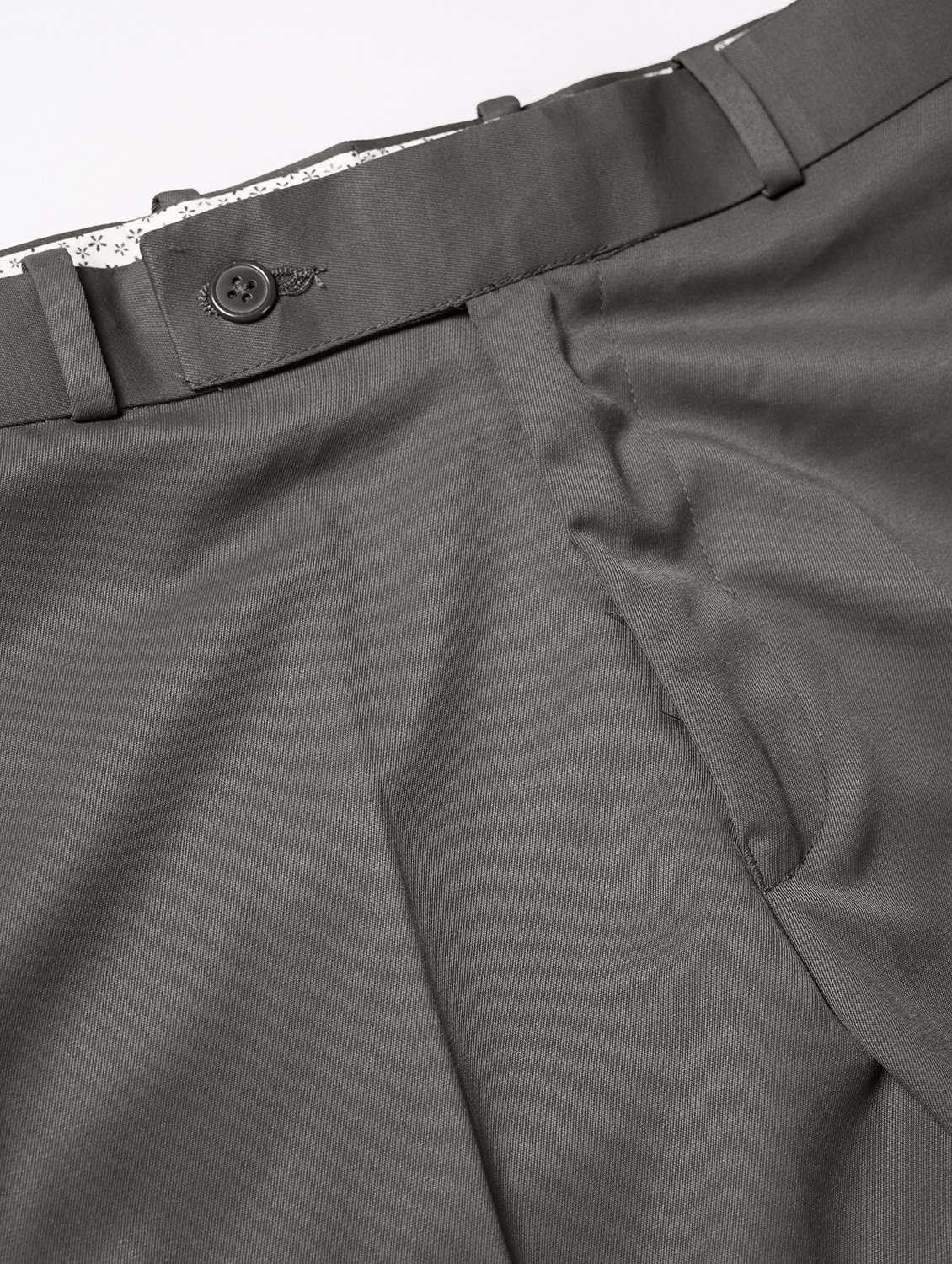 men solid mid rise flat front formal trouser - 22107378 -  Standard Image - 4