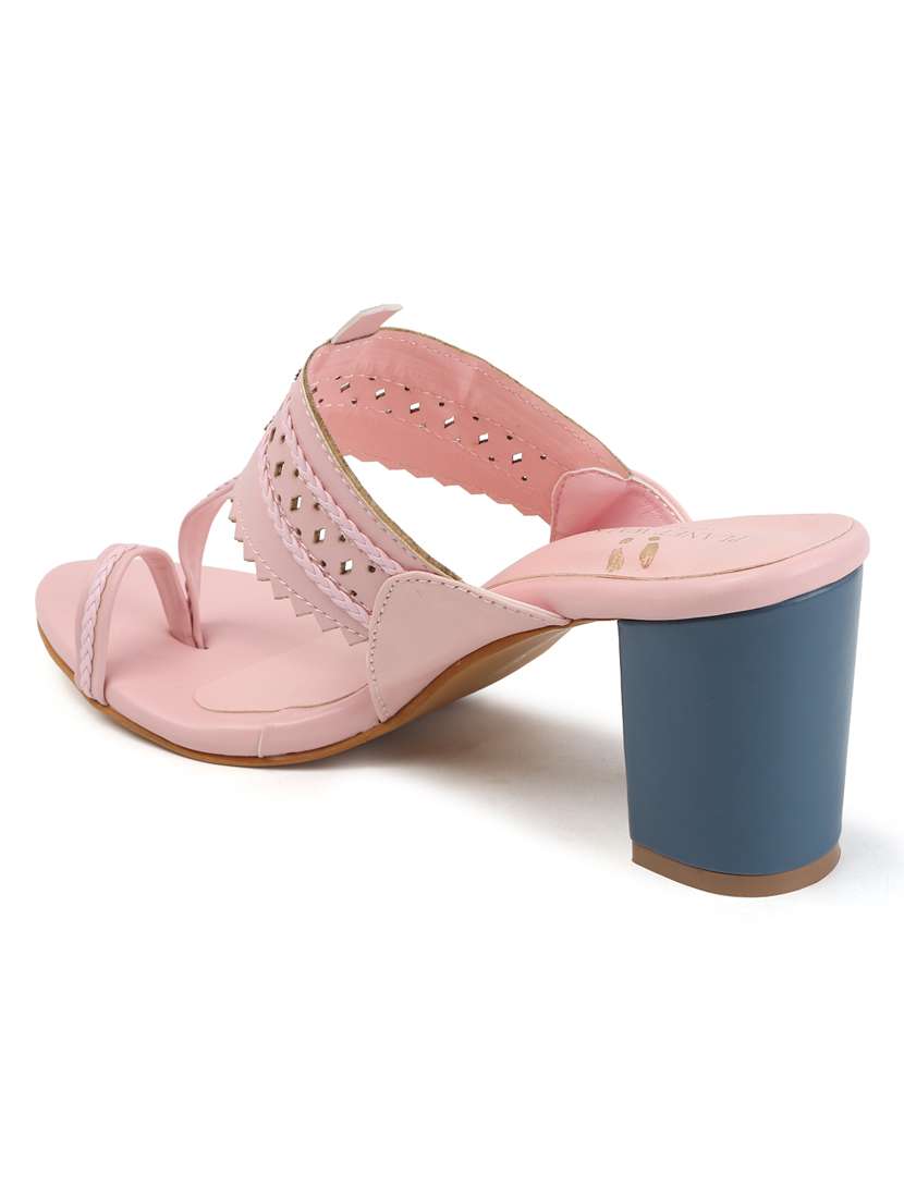 women solid one toe block heel sandal - 22107405 - Standard Image - 4