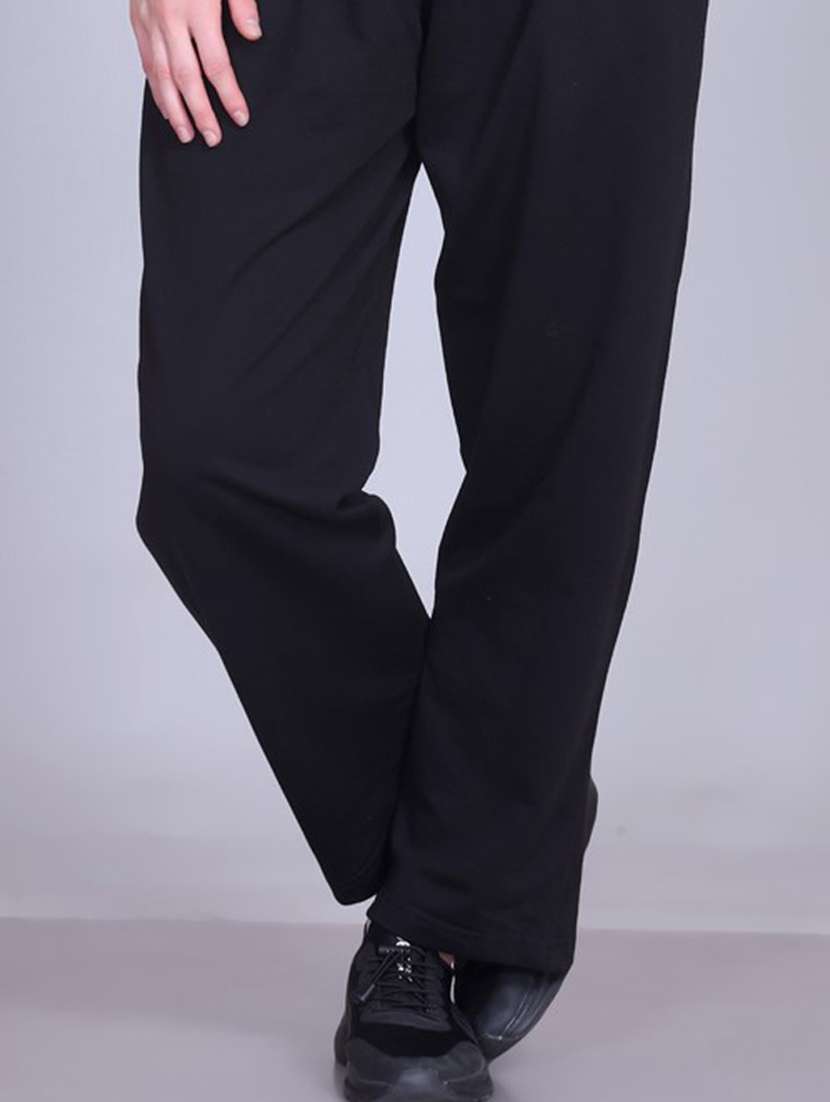 women solid mid rise regular fit track pant - 22107418 - Standard Image - 4