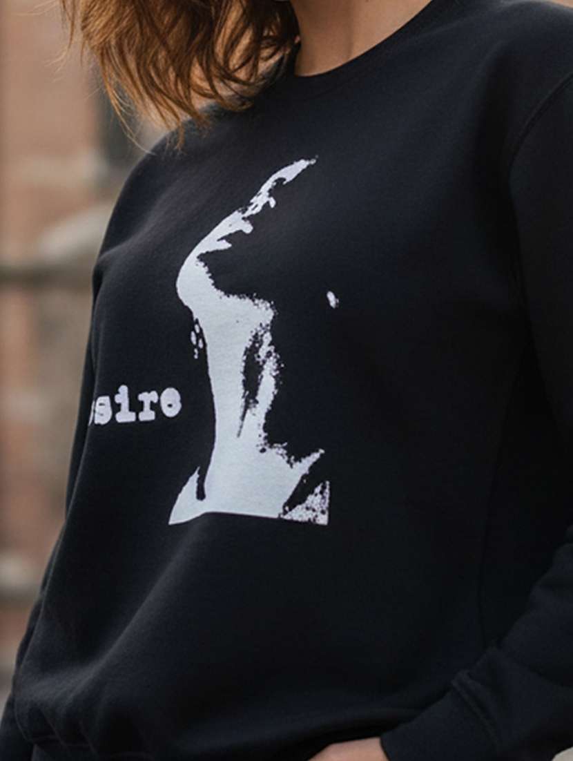 black fleece plain sweatshirt - 22107423 -  Standard Image - 4