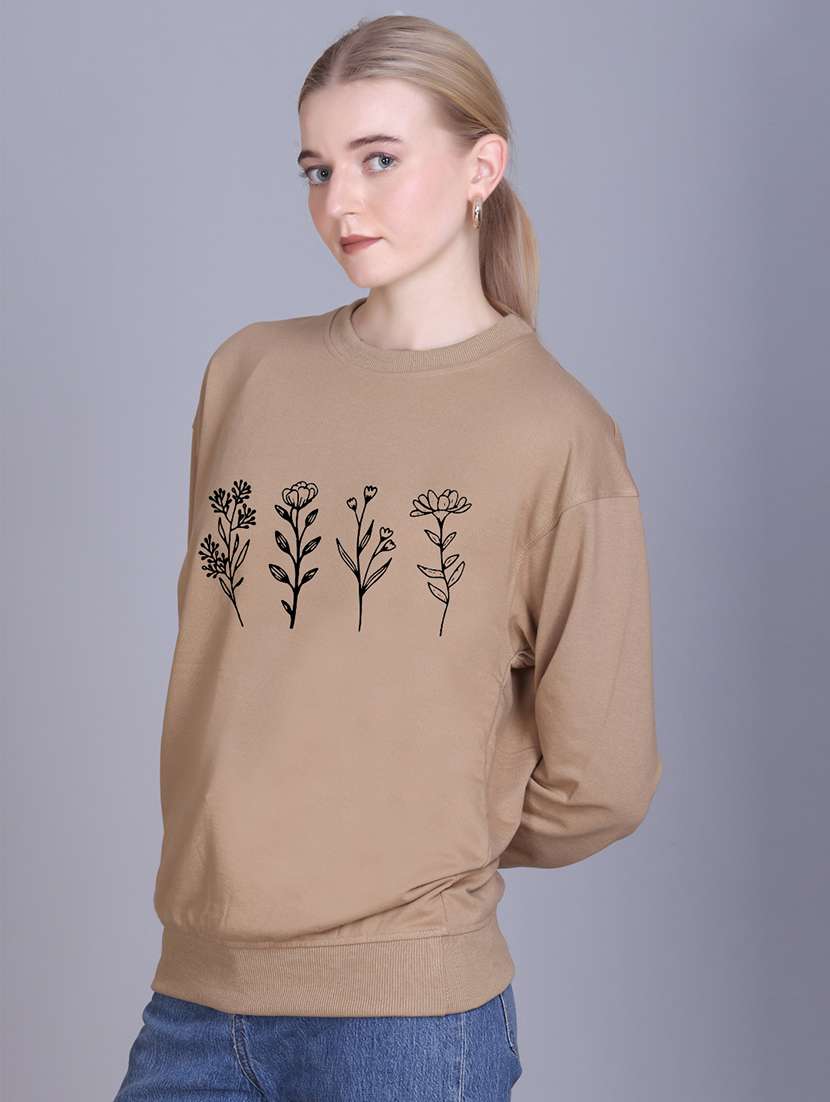 women printed long sleeve sweatshirt - 22107441 -  Standard Image - 1