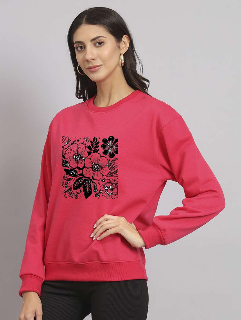 women printed long sleeve sweatshirt - 22107471 -  Standard Image - 1