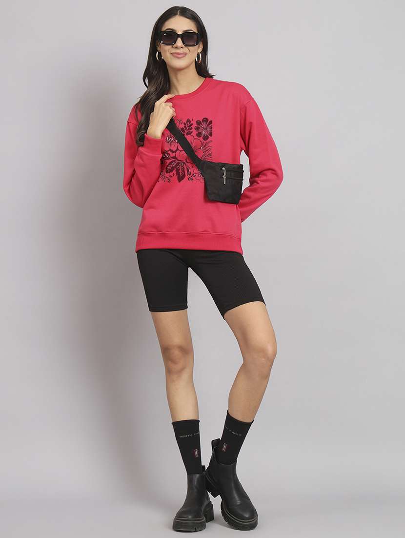 women printed long sleeve sweatshirt - 22107471 -  Standard Image - 4