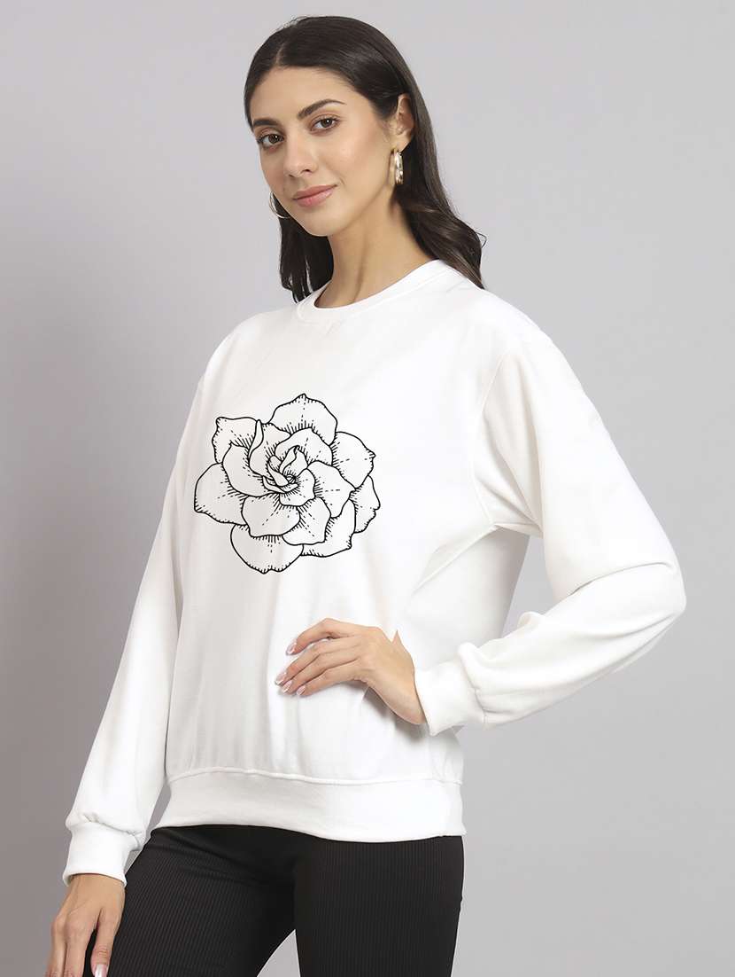 women printed long sleeve sweatshirt - 22107491 -  Standard Image - 1
