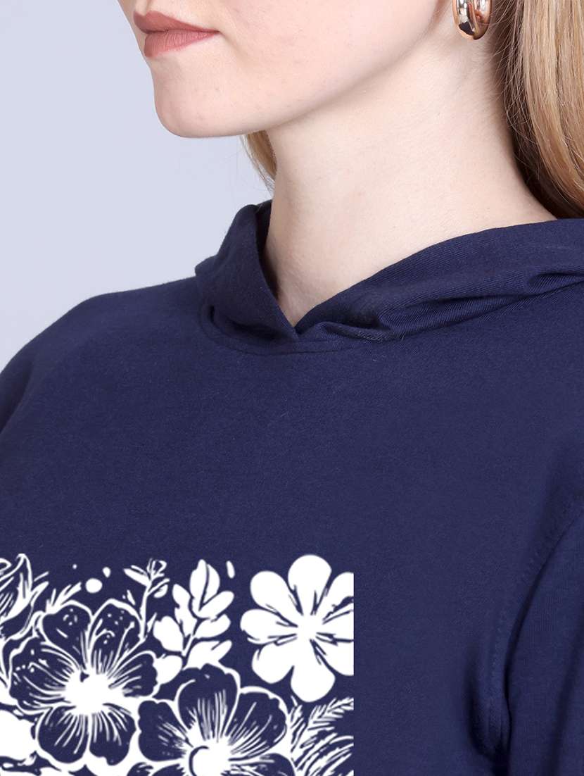 women long sleeve cropped hooded sweatshirt - 22107497 -  Standard Image - 4