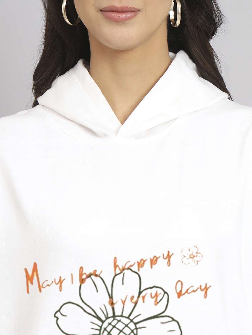 women printed long sleeve hooded sweatshirt - 22107503 -  Standard Image - 4