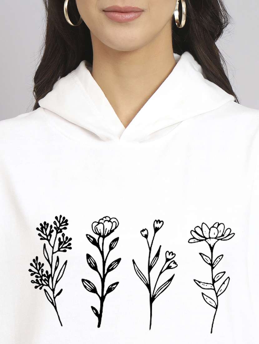 women printed long sleeve hooded sweatshirt - 22107504 -  Standard Image - 4