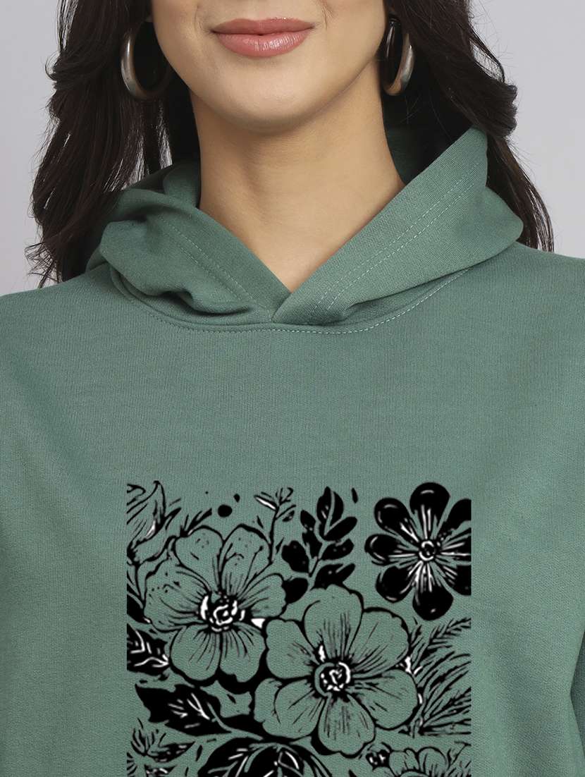 women printed long sleeve hooded sweatshirt - 22107510 -  Standard Image - 4
