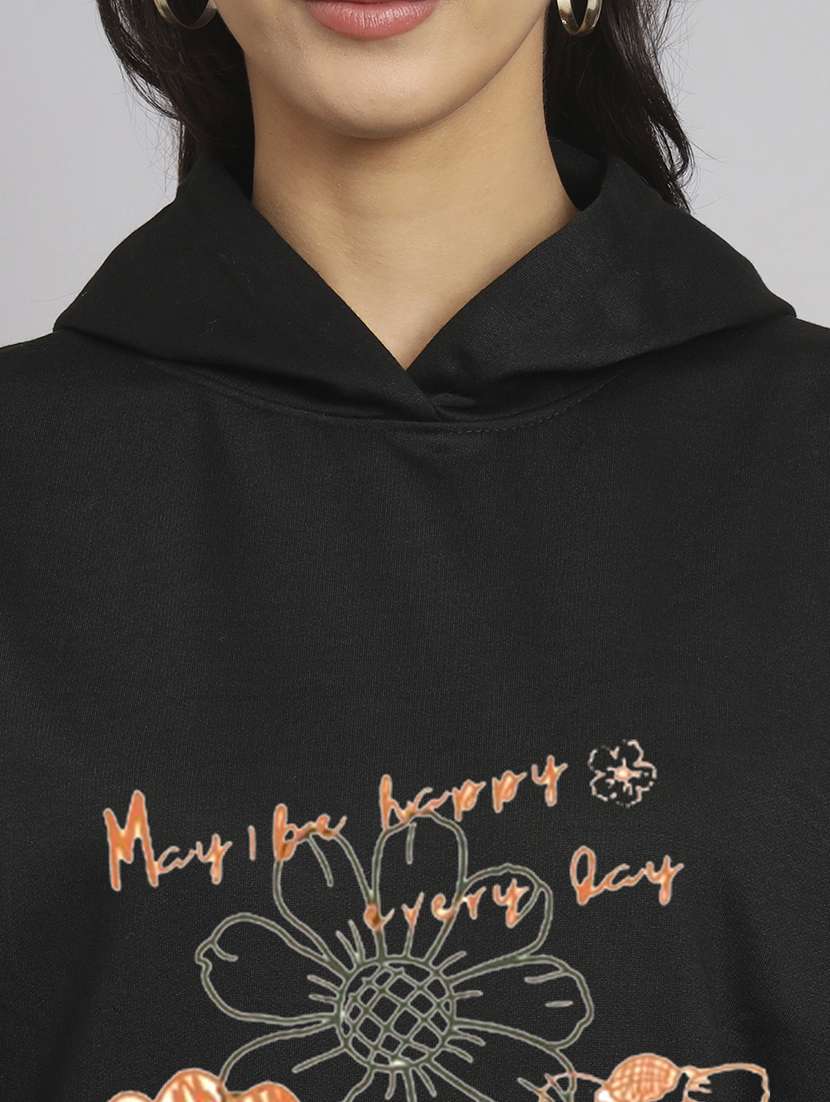 women printed long sleeve hooded sweatshirt - 22107530 -  Standard Image - 4