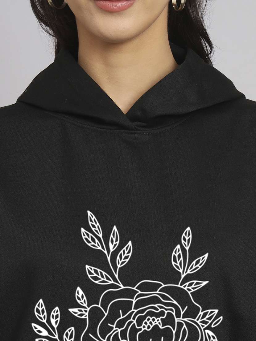 women printed long sleeve hooded sweatshirt - 22107533 -  Standard Image - 4