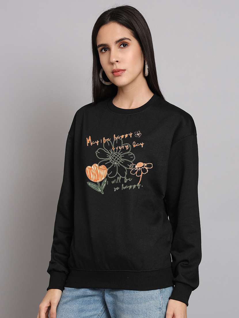women printed long sleeve sweatshirt - 22107544 -  Standard Image - 1