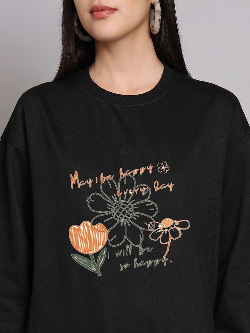 women printed long sleeve sweatshirt - 22107544 -  Standard Image - 4