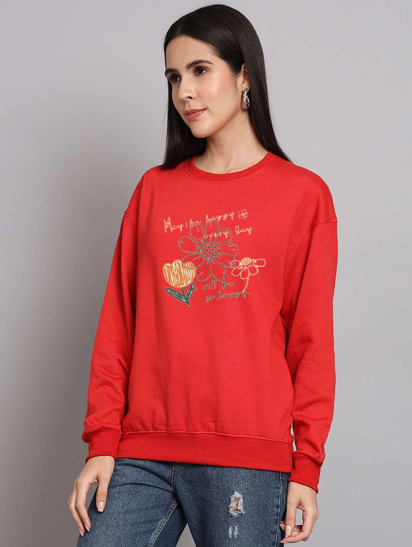 women printed long sleeve sweatshirt - 22107545 -  Standard Image - 1