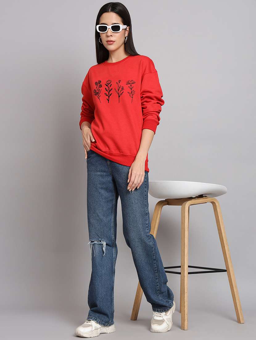 women printed long sleeve sweatshirt - 22107546 -  Standard Image - 4