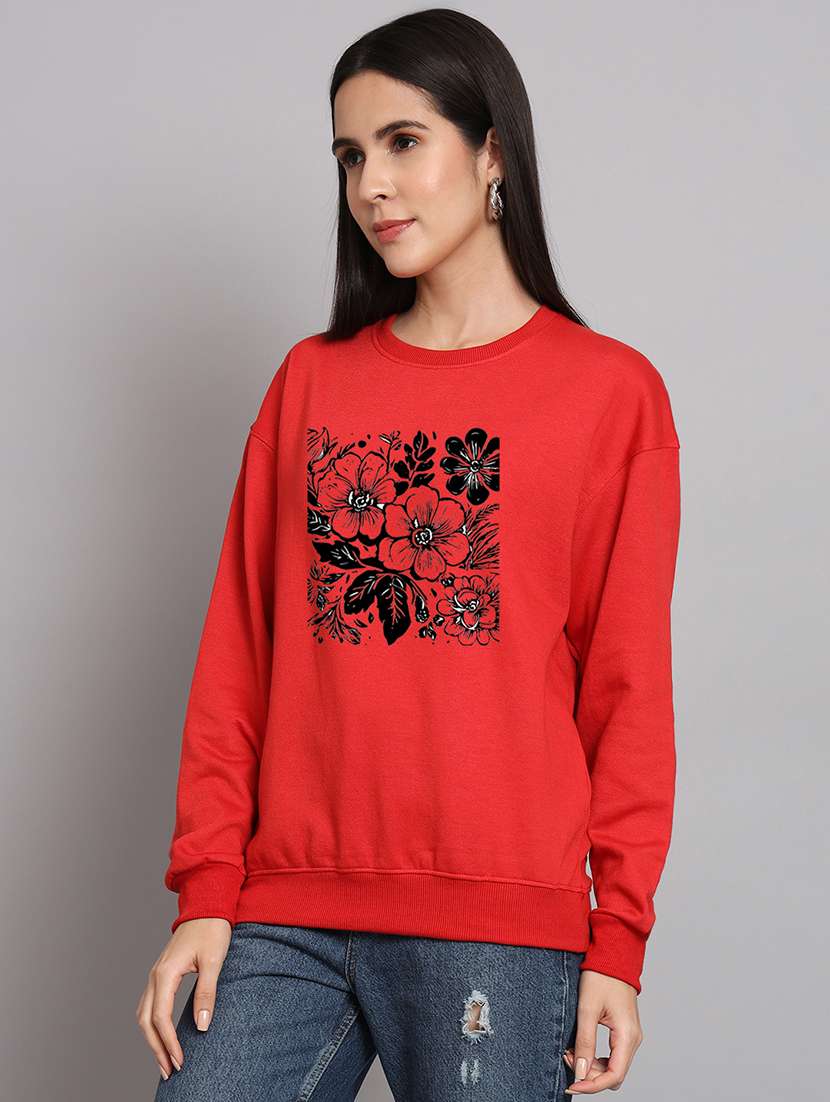 women printed long sleeve sweatshirt - 22107547 -  Standard Image - 1