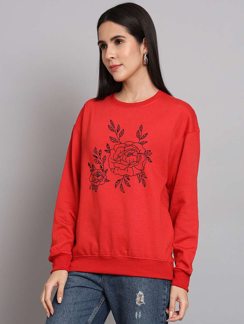 women printed long sleeve sweatshirt - 22107548 -  Standard Image - 1