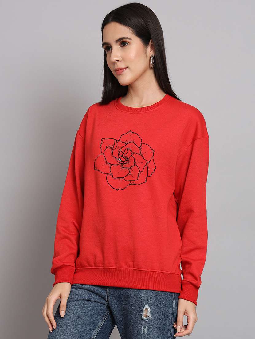 women printed long sleeve sweatshirt - 22107549 -  Standard Image - 1