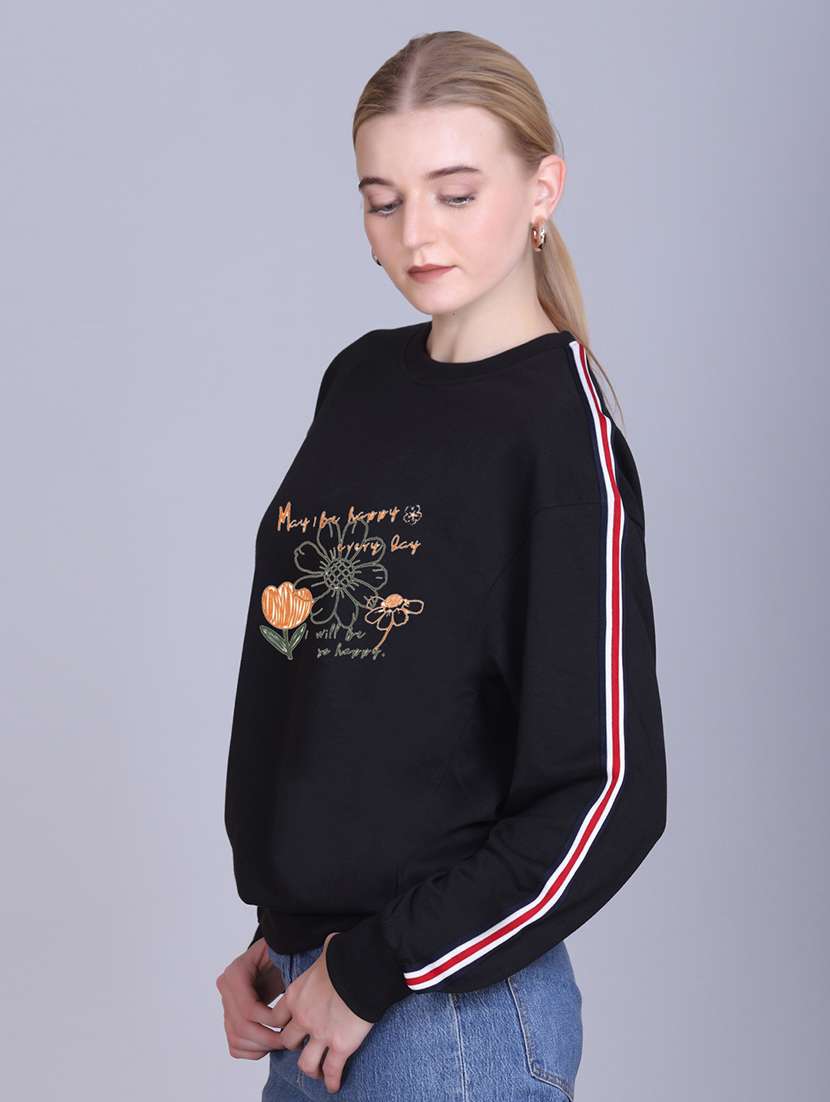 women printed long sleeve sweatshirt - 22107555 -  Standard Image - 1
