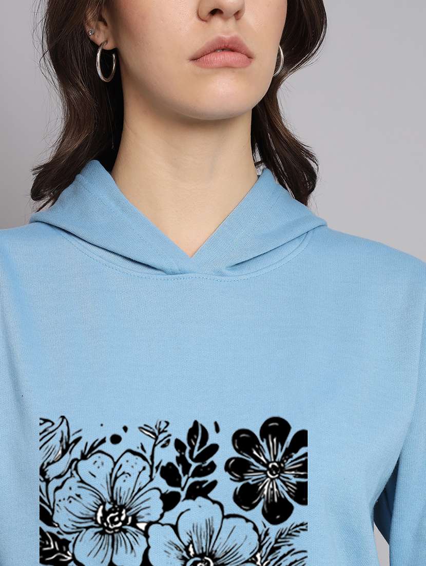 women printed long sleeve hooded sweatshirt - 22107583 -  Standard Image - 4