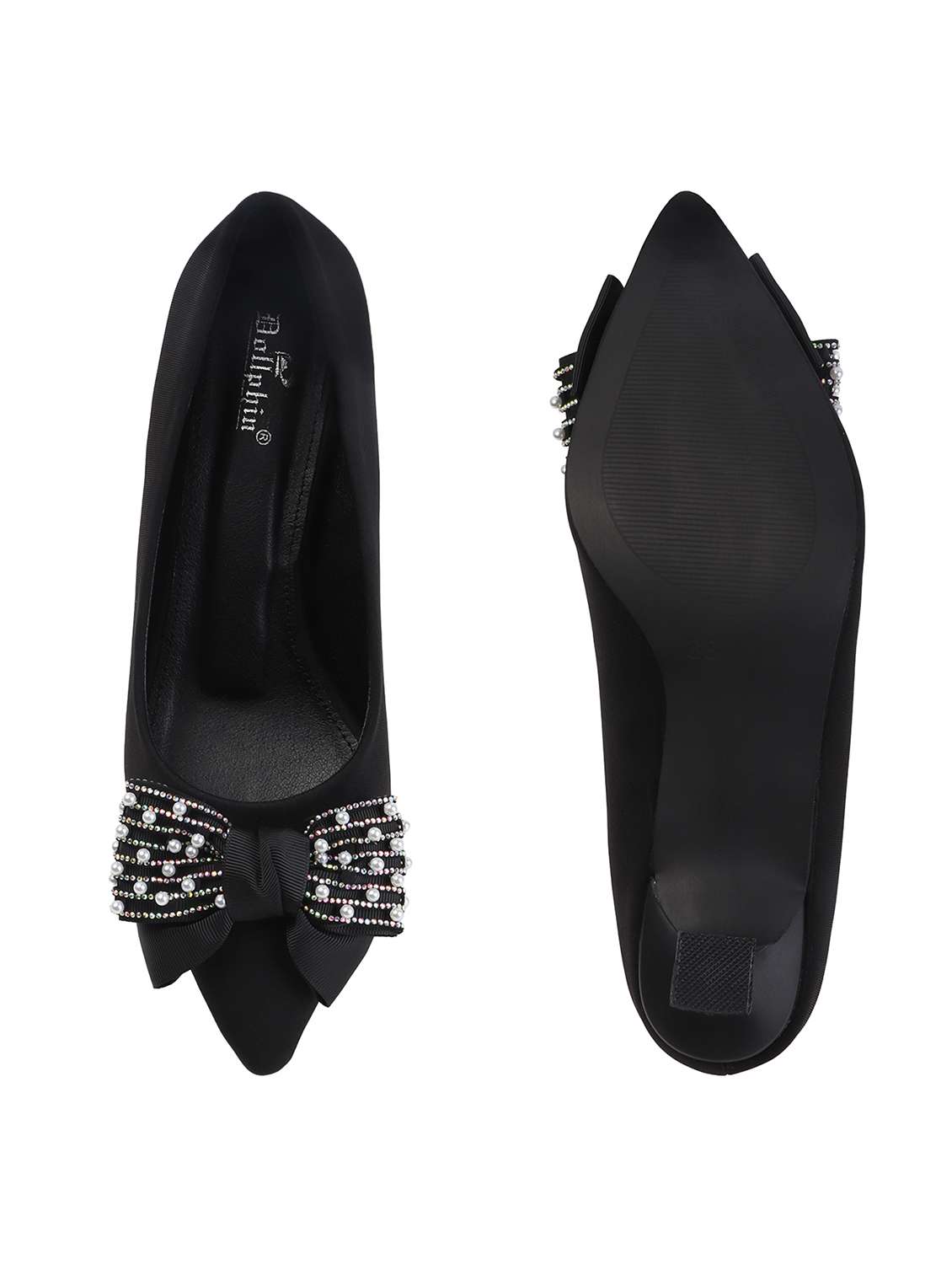 women black slip on pump - 22107649 - Standard Image - 4