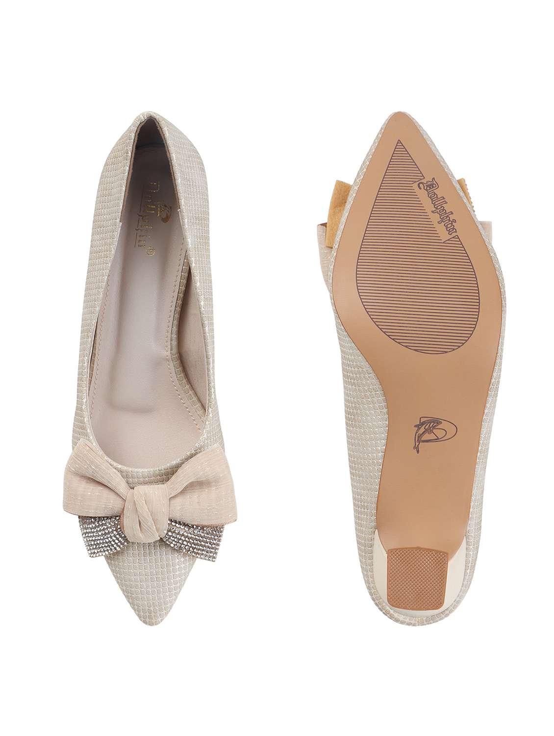 women cream slip on pump - 22107654 -  Standard Image - 4