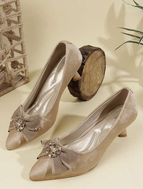 women beige slip on pump - 22107656 -  Standard Image - 0