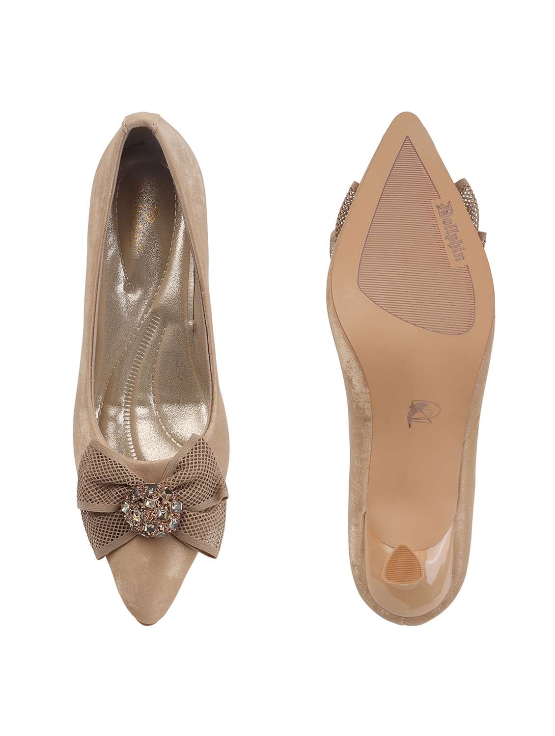 women beige slip on pump - 22107656 - Standard Image - 4