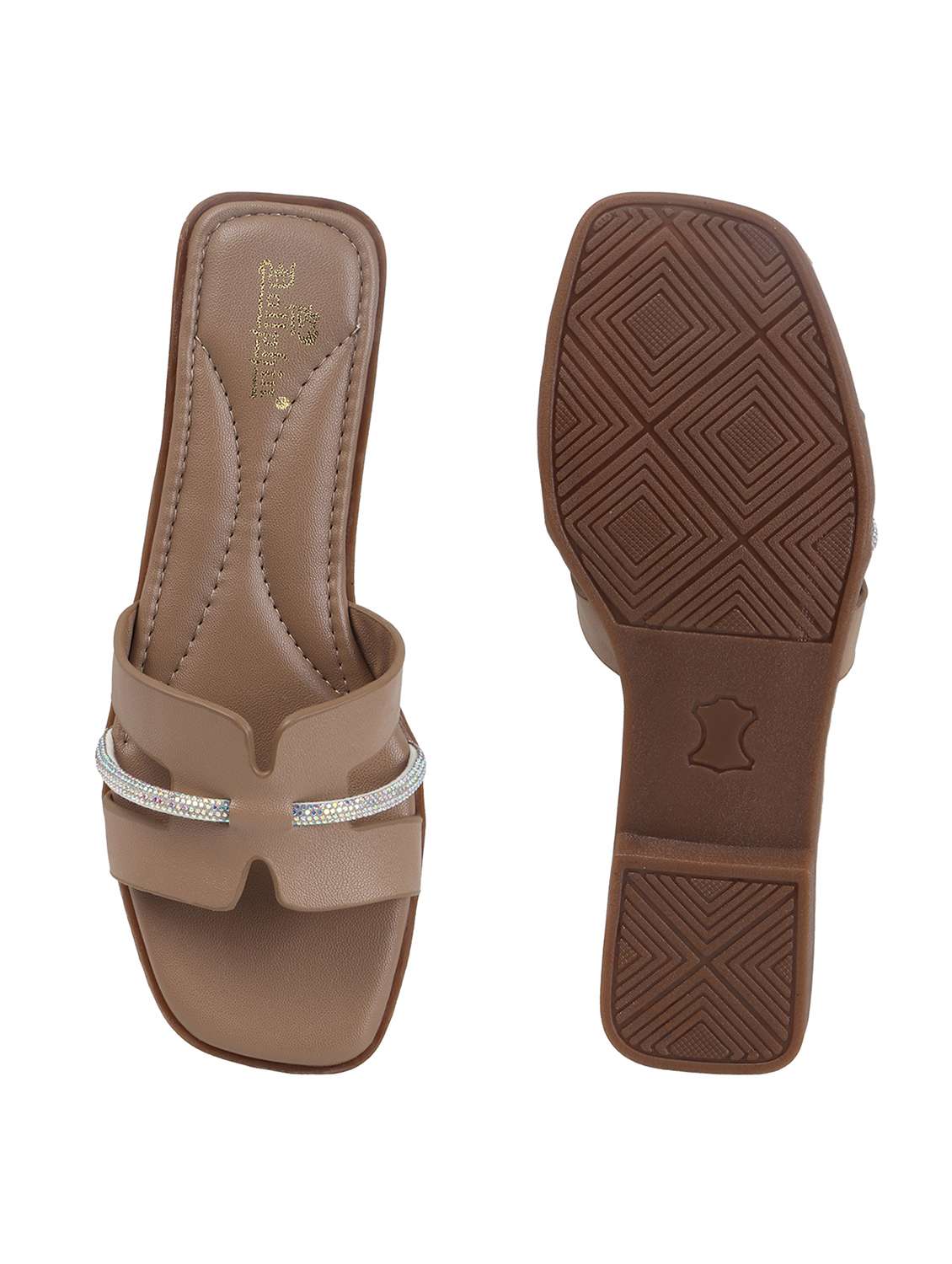 women solid slip on flat sandal - 22107660 - Standard Image - 4