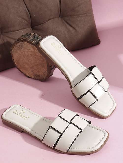 women solid slip on flat sandal - 22107664 -  Standard Image - 0