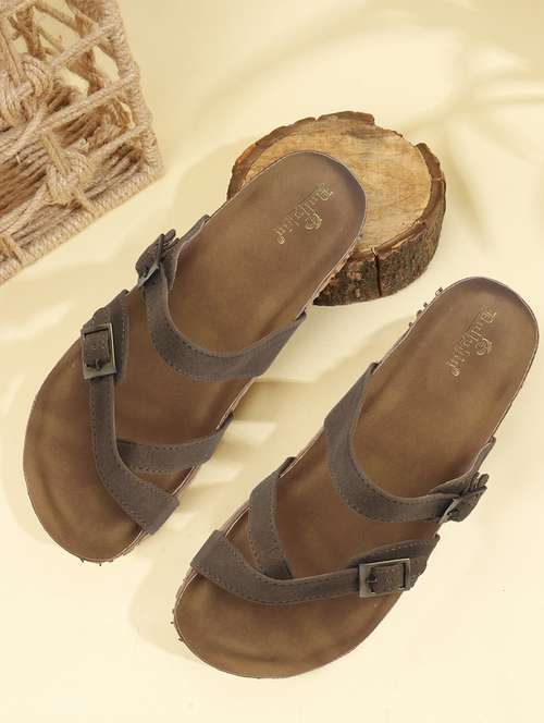 women solid slip on flat sandal - 22107669 -  Standard Image - 0