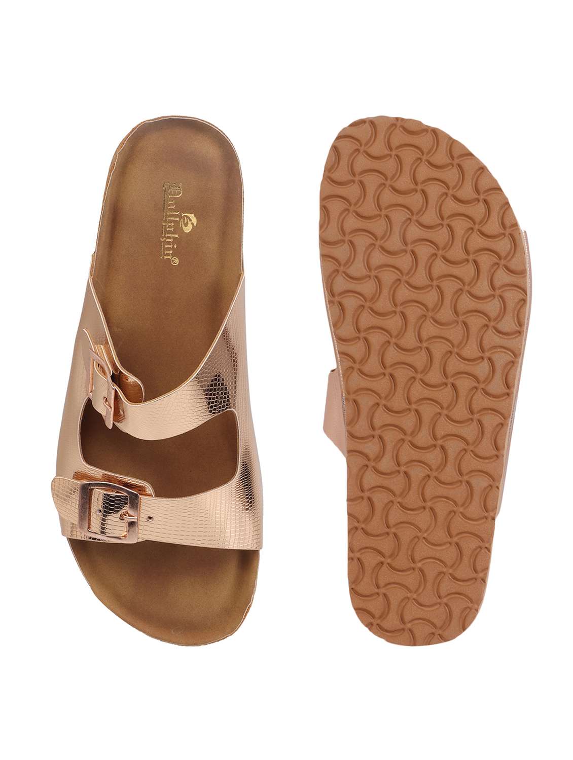 women solid slip on flat sandal - 22107680 - Standard Image - 4