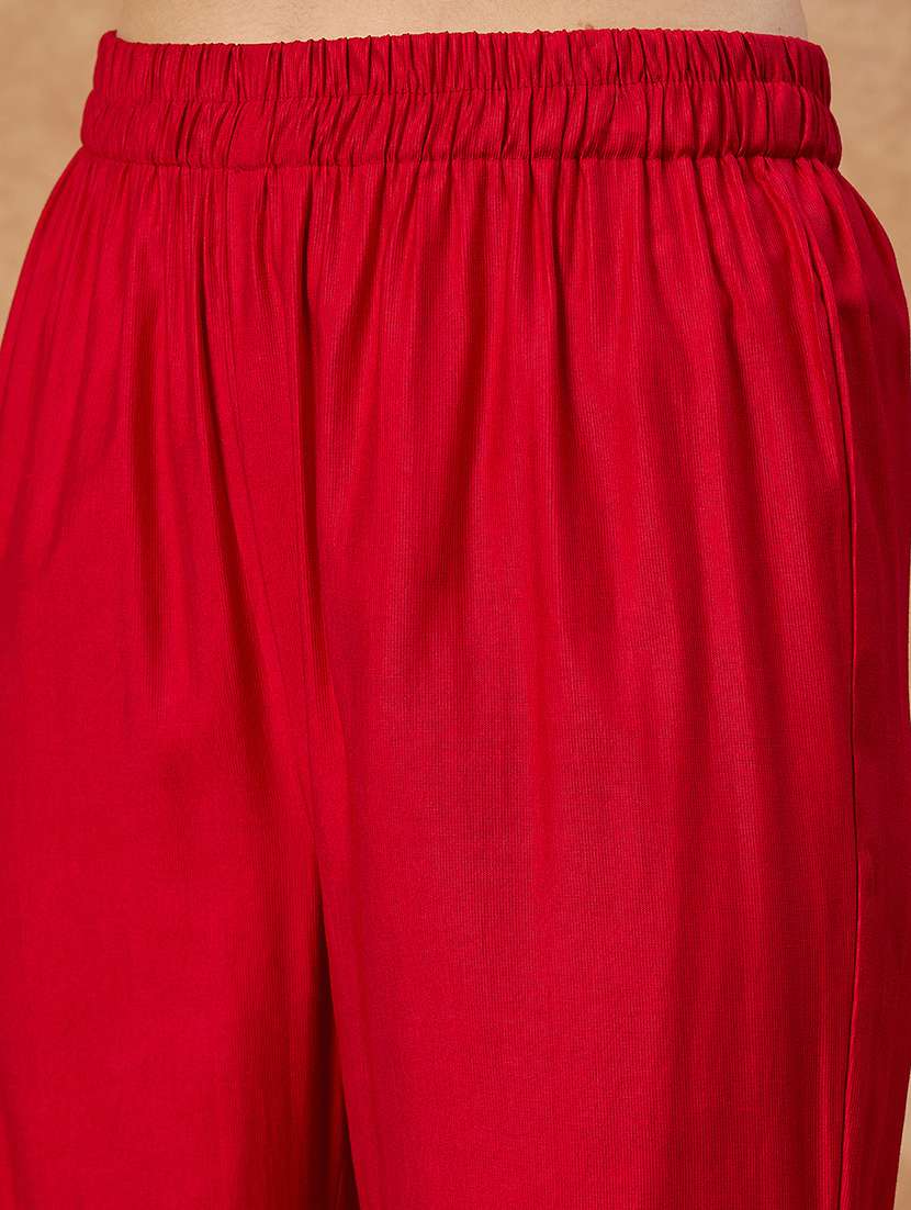 women solid halter neck top & trouser co-ord set - 22107695 - Standard Image - 4